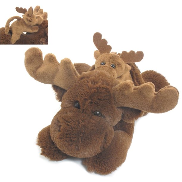 Wishpets Stuffed Animal Soft Plush Toy For Kids 12 Pint Sized Pals Chestnut Brown Moose With Baby Walmart Com Walmart Com