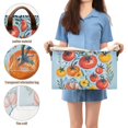 thumbnail image 5 of Yayeee Foldable Storage Basket for Shelves with Handles Waterproof Cloth Bins, Yellow Floral Tomatoes, 5 of 7