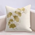 thumbnail image 5 of Funda de almohada de lino con hoja de ginkgo Simple, funda de almohada para sofá y sala de estar, 2 uds., 5 of 5