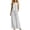 White, variant on Two Piece Sets for Women Summer Outfits Fashion Polka Dots Printed Sleeveless Casual Crew Neck Tops Wide Leg Pants with Pockets Vacation Travel Outfits
