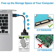 TSV SATA to USB Cable, TSV USB 3.0 to 2.5 SATA III Hard Drive Adapter External Converter Compatible for SSD/HDD Data Transfer