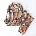 thumbnail image 3 of Pijama de viscosa de manga larga para mujer, traje de dormir largo de talla grande 3XL, ropa de dormir para el hogar, primavera y verano, 100%, 3 of 3