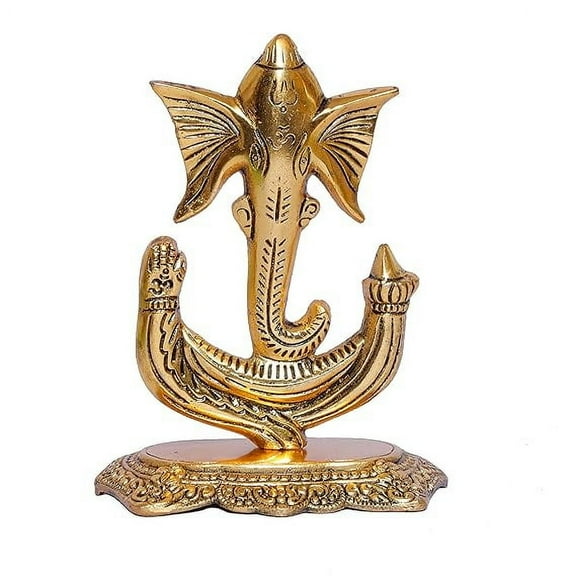 Metal Ganesha Statue Ganpati Murti Idol for Pooja Room & Home Office Décor Ganpati Bappa Murti Religious Idol Showpiece for Decoration & Gifting Article