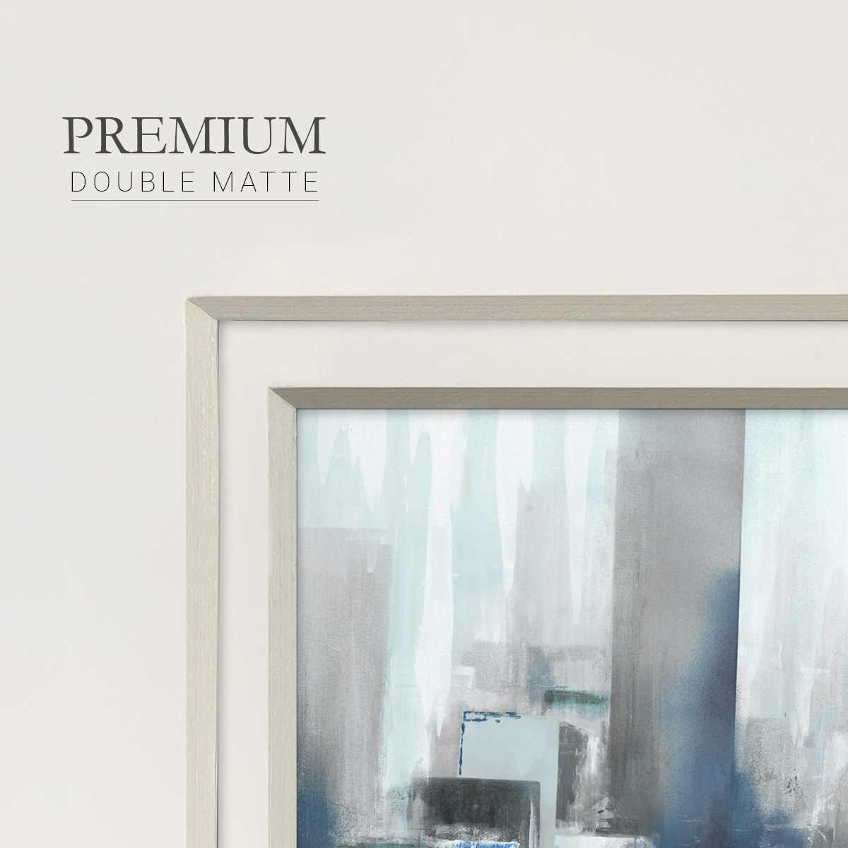 Cityscape in BluesPremium Framed Print
