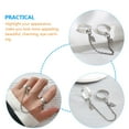 thumbnail image 2 of MLINS Silver Alloy Adjustable Chain Rings for Women Gothic Style Knuckle Rings Perfect for Various Occasions, 2 of 8