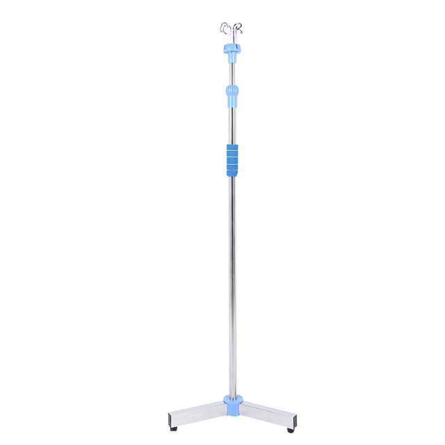 FLAMEEN IV Pole Stand Adjustable Stainless Steel IV Bag Stand With Hooks For Hospital Home,IV Bag Stand,Adjustable IV Stand