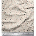 thumbnail image 1 of Soimoi Beige Cotton Duck Fabric Polka Dots Print Sewing Fabric Yard 56 Inch Wide, 1 of 3
