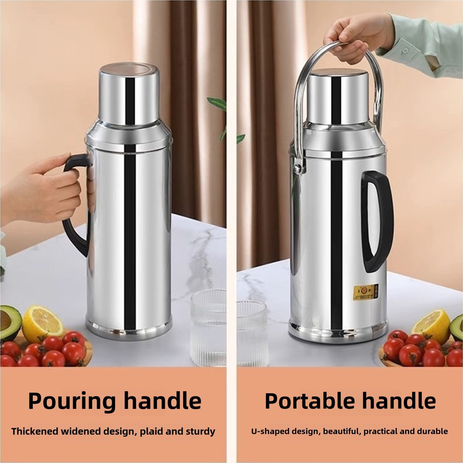 3.2L Chinese Style Retro Double Mug Vacuum Insulated Water Bottle