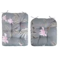 thumbnail image 4 of Buytoshop Rocking Chair Cushions Set,Porch Rocker Cushions for Living Room Rockers,Back Cushion with Ties,Grey_BeigeLeaf, 4 of 5