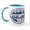 White/Blue Inside, variant on CafePress - Chicago Oval Mug - 11 oz Ceramic Mug - Novelty Coffee Tea Cup