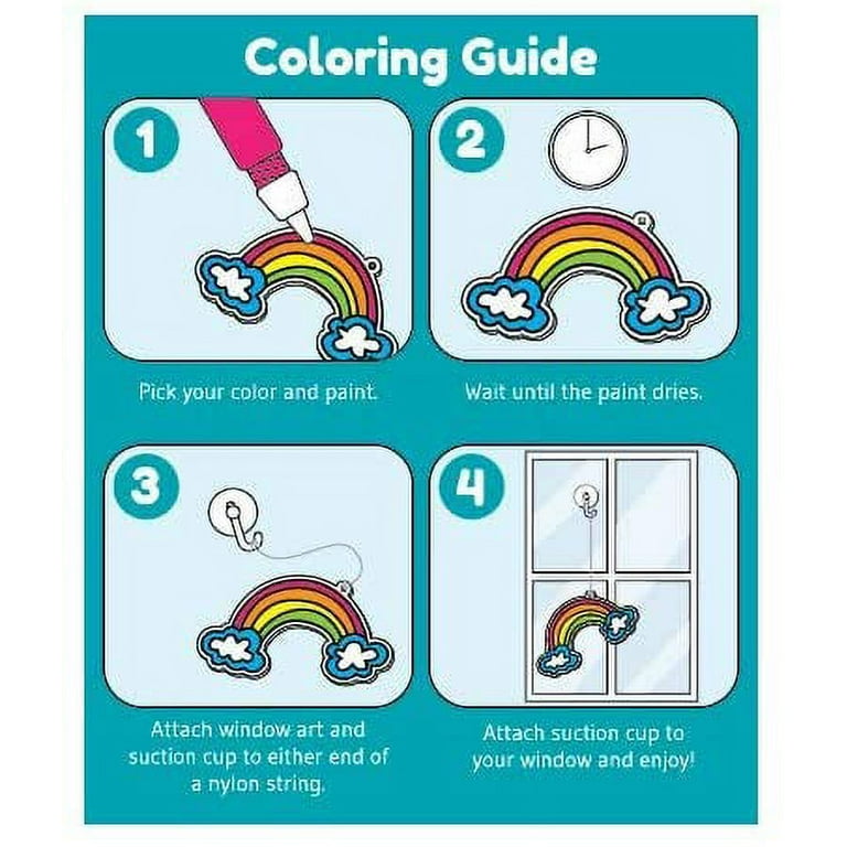 TOYLI Window Glitter Paint Art Kit Makes 26 Projects, Create Own DIY  Acrylic Window Art Crafts for Kids Ages 4-8