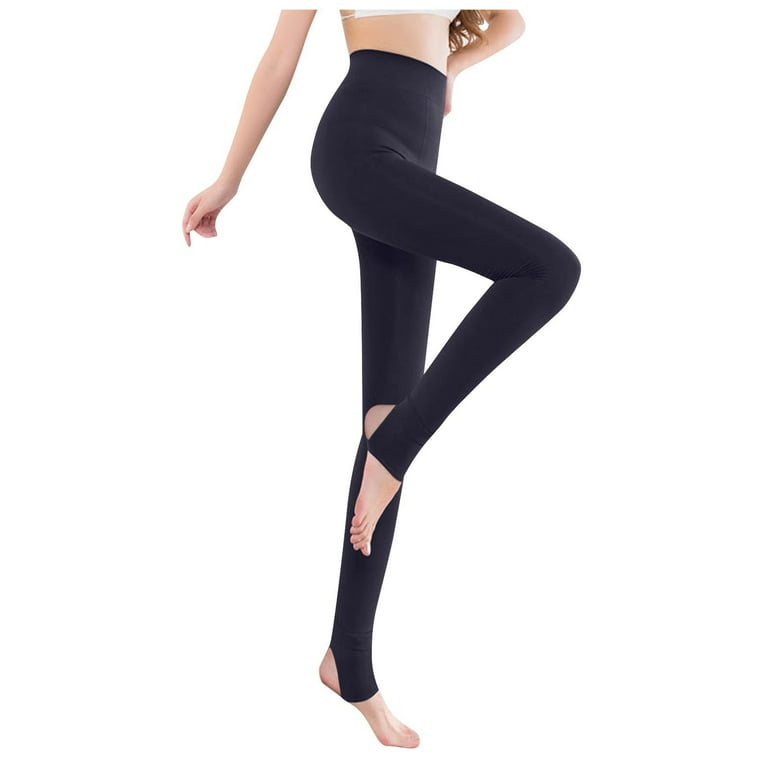 ZHAGHMIN High Waisted Yoga Pants for Women Womens Tights Warm Thickened  Silken Mist Solid Color Seamless Lined Thermal Pantyhose Stockings Women