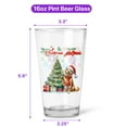 thumbnail image 5 of Merry Christmas and Happy New Year Santa Golden Retriever Holiday Xmas Winter 2025 16oz Pint Beer Glass Mug Goldens Dog Lover Gifts Idea Beer Glasses Cup - 00024, 5 of 5