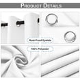 thumbnail image 6 of DONGPAI Outdoor Curtains for Patio 52 x 84 Inch Waterproof Grommet Light Blocking Curtain, White, 2 Panels, 6 of 7