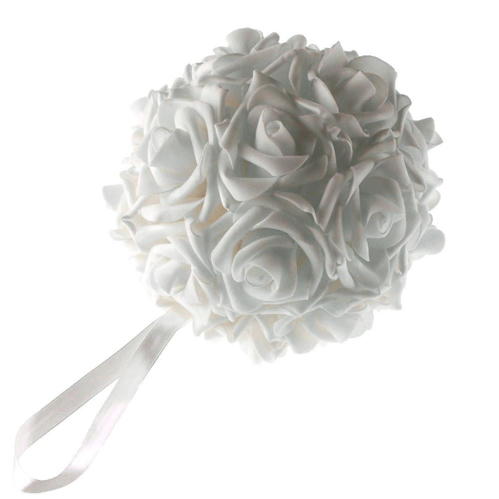 Soft Touch Flower Kissing Balls Wedding Centerpiece, 6inch