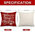 thumbnail image 2 of Set of 4 Christmas Pillow Cases Red White Linen Throw Cushion Cover for Farmhouse Sofa Couch Home Office Decorations, 2 of 9