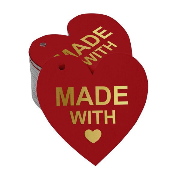 Inkdotpot Gold Foil Paper Hang Tags Made With Love Wedding Favor Tags 50 Pieces