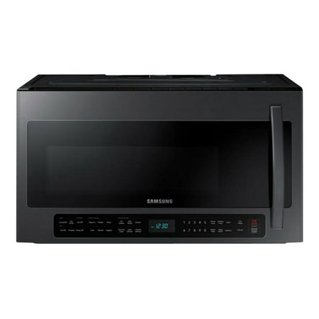 Samsung - 2.1 Cu. Ft.  Over-the-Range Microwave with Sensor Cook - Black Stainless Steel