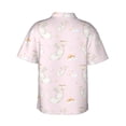 thumbnail image 3 of Balery Rainboe And Rabbit Print Men's Hawaiian Shirts Short Sleeve Beach Shirt Relaxed Fit Vacation Button Down Shirts-3X-Large, 3 of 9