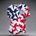 thumbnail image 5 of Zimjoy 2026 USA Soccer Jersey Shirts for Men Crewneck Short Sleeve Country Team Fan International Soccer T Shirts Retro Streetwear Top Light Blue 3XL, 5 of 5