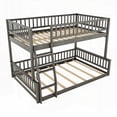 thumbnail image 5 of Full XL over Queen Platform Bed Frame with Ladder and Guardrails, Gray, No Box Spring, Sturdy Construction, 5 of 15