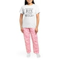 thumbnail image 4 of CafePress - Viola Music Orchestra Women's Light Pajamas - Women's Short Sleeve Print T-Shirt and Pants Light Cotton Pajama Set, 4 of 7