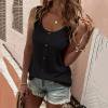 thumbnail image 1 of Tank Tops for Women Athletic Works Womens Sleeveless Button Tops Solid Round Neck T-Shirt, 1 of 9