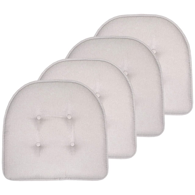 Cojín para silla Sweet Home Collection, espuma viscoelástica, color gris claro
