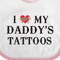 thumbnail image 4 of Inktastic I Love My Daddy's Tattoos Boys or Girls Baby Bib, 4 of 4