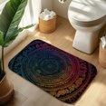 thumbnail image 6 of 1pc Colorful Circular Absorbent Non-Slip Bathroom Thickened Flannel Rug Decor,Soft,Quick Drying,Suitable For Indoor/outdoor Use,Bathrooms,Bedrooms,Kitchens,Terrace,Laundry Rooms,16"x24", 6 of 7