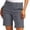*Dark Gray, variant on ClodeEU Women's Slim Fit Twill Shorts with Pockets,Solid Color Casual Summer Shorts Dark Gray,Womens Plus M