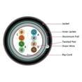 thumbnail image 3 of Vertical Cable CAT5E, Shielded Dual Jacket, Direct Burial, 1000ft, Black, Bulk Ethernet Cable, 3 of 5
