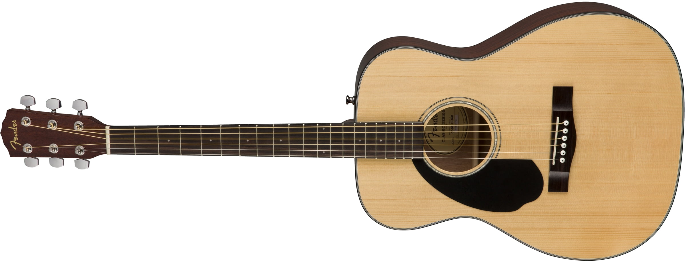 Fender CC-60S Solid Top Concert Acoustic Guitar, Left Handed - Natural w/ Gig Bag