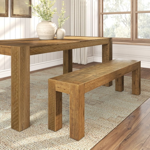 Rustic Dining Bench (57.9in / 1470mm), Rustic Honey