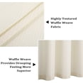 thumbnail image 2 of Haperlare Waffle Weave Rod Pocket Light Filtering Curtains, 15” x 84”, 2 of 5