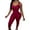 Wine, variant on Generic Jumpsuits for Women Tummy Control Long Bodysuits for Women Full Length Yoga Full Body Suit