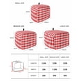 thumbnail image 2 of Red White Plaid Small Toaster Cover 2 Slice, Kitchen Appliance Covers, Modern Farmhouse Buffalo Check Gingham Toaster Oven Cover with Loop, Bread Machine Cover Polyester Dust Cover Protection, 2 of 4
