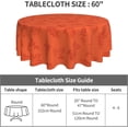 thumbnail image 3 of Fall Tablecloth Round 60 Inch Autumn Maple Leaf Thanksgiving Orange Table Cover Waterproof Wipeable Table Cloth for Kitchen/Home Decoration, 3 of 5