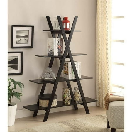 Convenience Concepts Oxford A Frame Bookshelf In Black