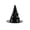 A005- Black (HW3D006B), variant on Halloween Decor, Scary Halloween Decorations Outdoor, Witch Halloween Decorations, Light Up Halloween Decorations, 3.5X3 Inch Glossy Black Face Design Hanging Witch Hat Lantern
