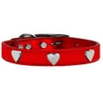 thumbnail image 3 of Mirage Pet Products Leather Heart Dog Collar, Red, S/M, 3 of 3