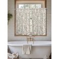 thumbnail image 4 of Spring Floral Bathroom Window Curtain, Watercolor Flowers Leaves Tree Branches Beige Light Filtering Coffee Kitchen Curtains, Bedroom Living Room Curtains 2 Panel 84"x54", 4 of 6