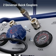 Stealth Ultra Quiet 12 Gallon 150 PSI Portable Electric Oil-Free Air Compressor, Professional Series