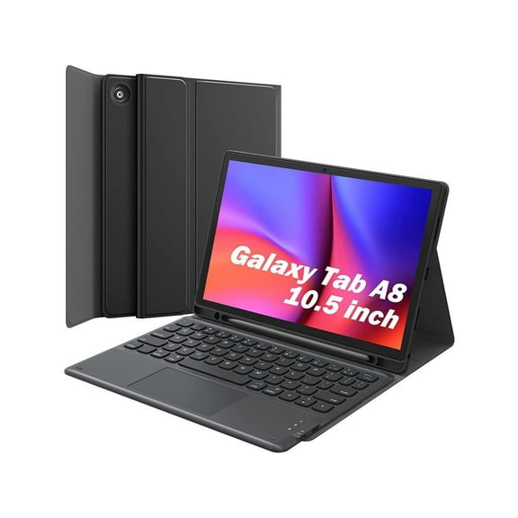 Touch Keyboard Case for Samsung Galaxy Tab A8 10.5 inch 2022 Model SM-X200/X205/X207 - Wireless Detachable Magnetic Trackpad Keyboard Cover with Pen Holder