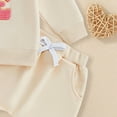 thumbnail image 4 of Xyant Toddler Baby Girl Clothes Newborn Infant Valentines Day Outfits Love Embroidery Long Sleeve Crewneck Sweatshirts Pants Sets (Beige,18-24 Months), 4 of 6