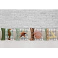 thumbnail image 4 of Set of 4 Marine Life Throw Pillow Covers Vintage Ocean Sea Horse Starfish Conch Pattern Farmhouse Cushion Cover Cotton Linen Outdoor Beach Pillow Cases Decor Sofa Bed 18x18 Inch(Och Set), 4 of 6