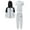 White&Gray, variant on TiaoBug 3 Piece Kids Boys Tracksuit Long Sleeve Full-Zip Hoodie Jackets Sweatpants T-shirt Set Black 3-4