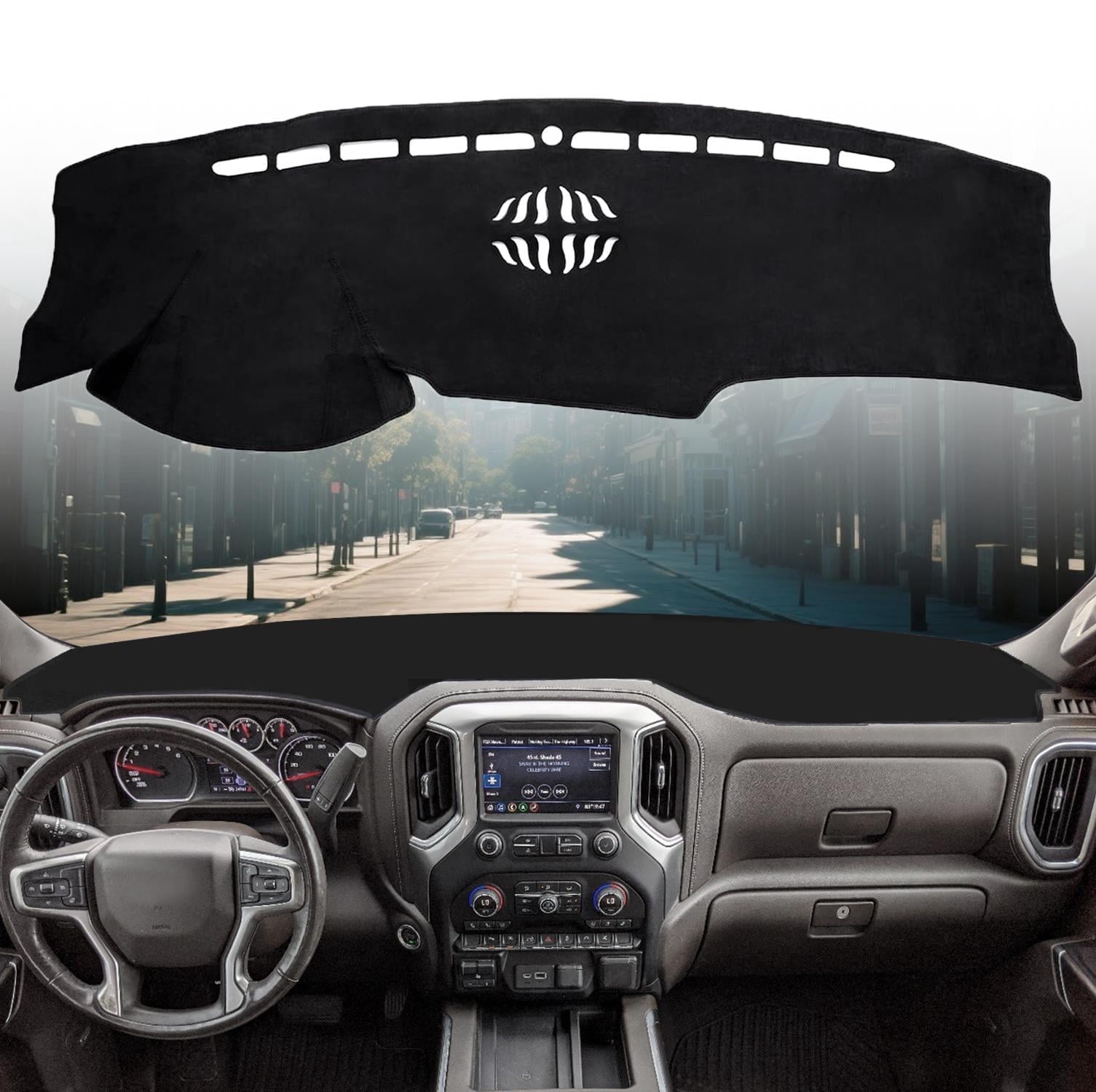 Canvcle Dashboard Cover Mat for Hyundai Tucson 2022-2024 Accessories Dash Cover Flannel Dash Mat Sunshade Glare UV Rays Protector (Only fit 4.2 inch Digital Cluster,not fit 10.25 inch)