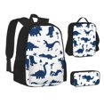 thumbnail image 2 of Naloa Cute Cartoon Dinosaurs Print Large Capacity Backpack Lunch Bag Pencil Case Combination 3 Piece Set for Student, 2 of 8
