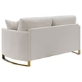 thumbnail image 6 of Corliss Upholstered Curved Track Arm Loveseat Beige, 6 of 10